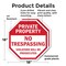 Signmission Private Property No Trespassing Vio, 18 inch X 18 inch, Plastic Sign, 2PK OC-P-2PACK-18-94 - alternate 2