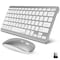 Delton Mini Wireless Keyboard and Optical Mouse Combo - Silver/White N35 - alternate 1