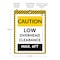C-Line Products 9" x 12" Yellow and Black Safety Striped Welded Shop Ticket Holders, 25/BX 44101 - alternate 2
