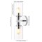 Jonathan Y Jules Edison 16.5" Cylinder 2-Light Iron/Seeded Glass Farmhouse Contemporary LED Wall Sconce, Chrome JYL7577D - alternate 2