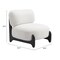 Homeroots 30" White And Black Sherpa And Upholstered Side Chair 572306 - alternate 2