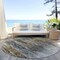 Homeroots 8' Gray Charcoal And Silver Round Abstract Washable Indoor Outdoor Area Rug 587652 - alternate 2