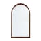 Homeroots 42" Brown Crowned Top Antiqued Glass Arch Framed Accent Mirror 485097 - alternate 1