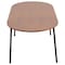 Leisuremod 82.7 in W, 29.5 in L, Manufactured Wood/Steel/Velvet, Walnut/Beige TT84-CWN18-BG - alternate 4