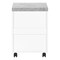 Homeroots 25" White And Gray Particle Board and Wood Filing Cabinet With Drawers 333354 - alternate 2