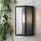 Jonathan Y Berlin 16" Modern Industrial Rectangular Iron/Glass LED Outdoor Lantern, Black/Gold Painting JYL7602A - alternate 3