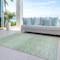 Homeroots 5' X 8' Artichoke Green And Green Abstract Washable Indoor Outdoor Area Rug 587387 - alternate 2