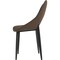 Leisuremod Amalfi Modern Dining Chair - Upholstered Accent Side Chair, Metal Legs, 4PK AC48DBR4 - alternate 2