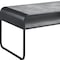 Homeroots 42" Gray and Black Concrete And Metal Sled Coffee Table With Shelf 490583 - alternate 2