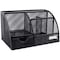 Homeroots 9" Black Metal Desk Organizer 390045 - alternate 1