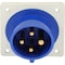 Walther-Werke Pin and Sleeve Inlet, 20A, 230/3Ã¸250, 3 Phase, 3 Pole, NEMA Not Rated 615409 - alternate 2