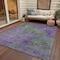 Homeroots 8' X 10' Purple And Green Abstract Washable Indoor Outdoor Area Rug 609391 - alternate 2