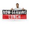 Signmission Now Serving Lunch, 36 Inch x 96 Inch, Vinyl Banner B-96-30765 - alternate 2