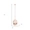 Homeroots Rose Gold Sphere Iron Ceiling Light With Clear Shades 651644 - alternate 2