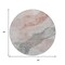 Homeroots 8' Salmon And Gray Round Abstract Washable Indoor Outdoor Area Rug 631853 - alternate 2