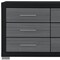 Homeroots 63" Black And Gray Wood Six Drawer Double Dresser 643688 - alternate 3