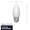 Bulbrite LED Filament 5W, Dimmable B11, Clear Glass, E26 Base, 3000K, 500 Lm, 4PK 862845 - alternate 2