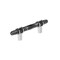 Amerock Carrione 3 inch 76mm Center-to-Center Marble Black/Polished Chrome Cabinet Pull BP36639MBK26 - alternate 1