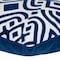 Homeroots 20" Blue and White Geometric Cotton Throw Pillow 529277 - alternate 2