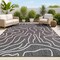 Jonathan Y Nolan Modern Coastal Organic Shapes Black/Cream 4 ft. x 6 ft. Indoor/Outdoor Area Rug TSN307B-4 - alternate 1