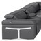 Homeroots Dark Gray Italian Leather Power Reclining U Shaped Twelve Piece Sectional With Console 634658 - alternate 4
