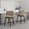 Manhattan Comfort Evalyn Counter Stool  in Natural - Set of 2 2-CS021-NA - alternate 1