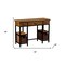 Homeroots 42" Gray And Black Writing Desk With Three Drawers 402069 - alternate 2