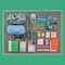 Its Academic Locking Pencil Case, For Office & School Supplies, Travel Organizer Bag, Palm Tree & Blue, 2-Pack 24371-PMBL-2PK - alternate 2