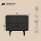 Manhattan Comfort Solara 30 in Solid Wood Nightstand in Black (2-Drawer) NS1788-2 - alternate 2