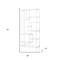 Homeroots 72" White And Clear Metal and Glass Nine Tier Etagere Bookcase 333393 - alternate 2