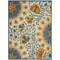 Homeroots 8' X 11' Ivory Blue Yellow And Orange Floral Indoor Outdoor Area Rug 546817 - alternate 1