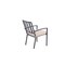 Homeroots Set of Two Dark Gray Aluminum Outdoor Stacking Dining Chairs with Beige Cushion, 2PK 489552 - alternate 2