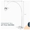 Leisuremod Arco Arched Floor Lamp 75.6in Height with White Round Marble Base and Metal Dome Lamp Shade, Silver ALWH-SL-13SL - alternate 3