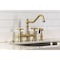 Kingston Brass Bridge Kitchen Faucet with Brass Sprayer, Brushed Brass KS3277BEXBS - alternate 2