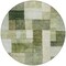 Homeroots 8' Sage And Fern Green Round Geometric Washable Indoor Outdoor Area Rug 605869 - alternate 3