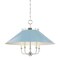 Hudson Valley Lighting Mark D. Sikes X Clivedon 5 Lt. Chandelier 27.5 In. Polished Nickel/Blue Bird MDS1403-PN/BB - alternate 1