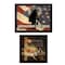 Homeroots Set Of Two Firefighters One Nation Black Framed Print Wall Art, 2PK 405726 - alternate 2