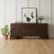 Homeroots 76in Brown Solid Wood Three Drawer Sideboard Soft Close with Two Doors 611029 - alternate 2