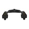 Monoprice Molded Y-Splice Extension Cord Adapter, 18 AWG, Indoor, 18/3, 1 Outlets, 5-15R, Black, 5-15P, 1 ft 35055 - alternate 2