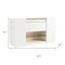 Homeroots 33" White Wood And Glass Six Drawer Island Vanity Dresser 653109 - alternate 2