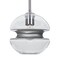 Besa Lighting Hula 8 Stem Pendant, Clear/Silver, Satin Nickel Finish, 1x60W Medium base 1TT-HULA8SL-SN - alternate 1