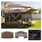 Vevor 6 Sided Pop up Gazebo Screen Tent Sun Shelter 12x12 ft for 8-10 Persons FY12X12Military Green-6 - alternate 1