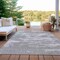 Homeroots 5' X 8' Silver And Gray Abstract Washable Indoor Outdoor Area Rug 610445 - alternate 2