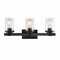 Jonathan Y Bungalow 22.75" 3-Light Iron/Seeded Glass Rustic Farmhouse LED Vanity Light, Oil Rubbed Bronze JYL7509A - alternate 2