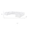 Homeroots White Leather Modular U Shaped Twelve Piece Corner Sectional With Console 643941 - alternate 2