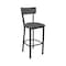 Bfm Seating Bristol Barstool - Grade 4 Upholstered Seat & Back - Steel Frame - Sand Black Finish 4301BSTT023-SB - alternate 1