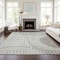 Homeroots 9' X 12' Taupe Beige And Ivory Striped Washable Indoor Outdoor Area Rug 583086 - alternate 3