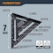 Powertec 7 in. Rafter Square, Aluminum Carpenter Square for Woodworking, Framing, Roofing, Stair Layout 72322 - alternate 2