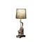 Homeroots 24" Antiqued Gold Monkey Table Lamp With Black Drum Shade 524263 - alternate 2