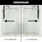 Vigo 34 in. L x 46 in. W x 74 in. H Frameless Sliding Rectangle Shower Enclosure in Matte Gold VG6051MGCL48 - alternate 2